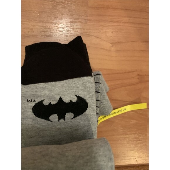 Batman Men's Adult Crew Socks 3 Pairs for Shoe Sizes 9.5-12 Multi-Color - Picture 5 of 12
